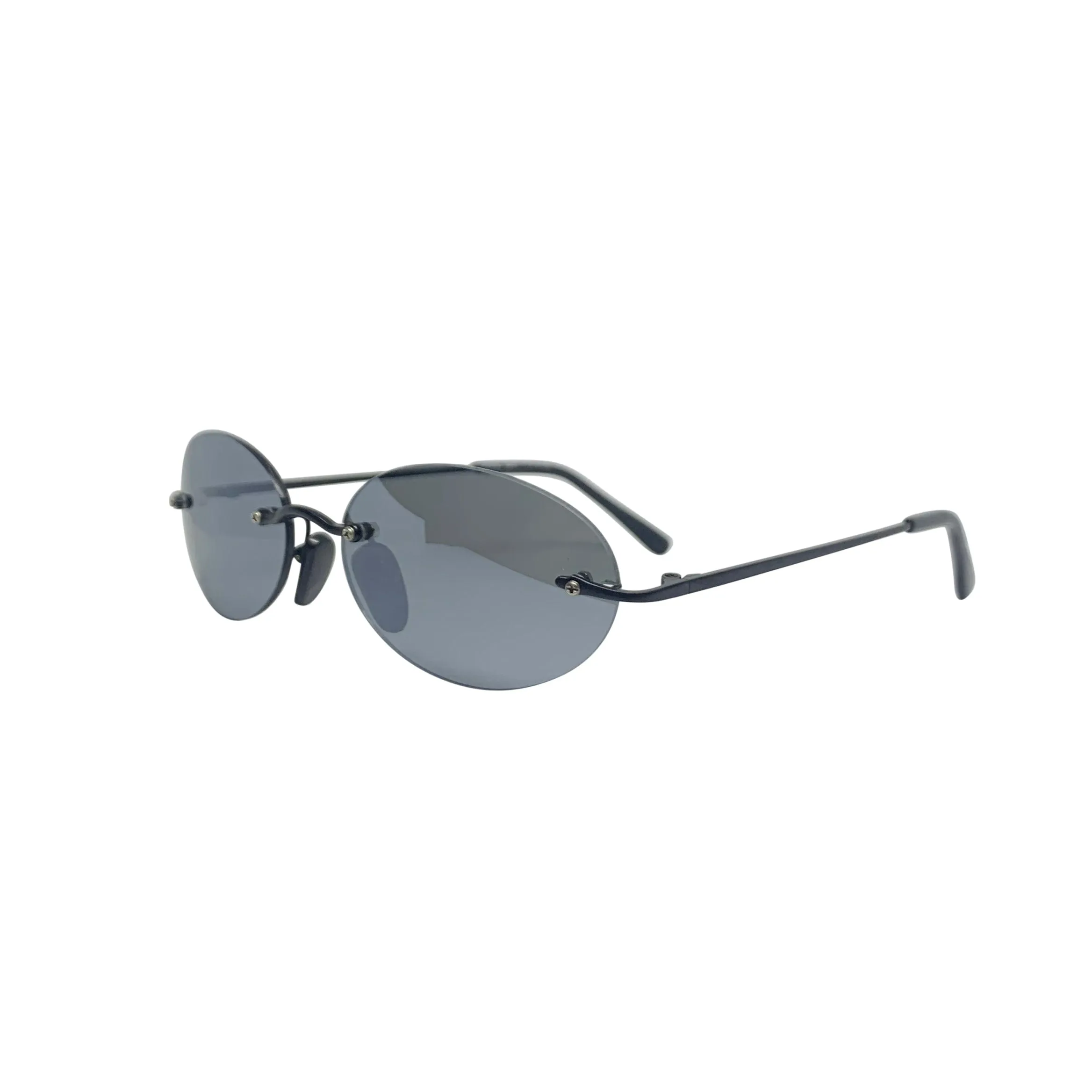 BARPH Black on Black Rimless Sunglasses sold by Giant Vintage product image thumbnail 2