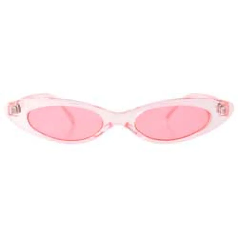 CAROLINA Crystal Pink Slim Cat-Eye Sunglasses sold by Giant Vintage