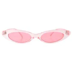CAROLINA Crystal Pink Slim Cat-Eye Sunglasses sold by Giant Vintage