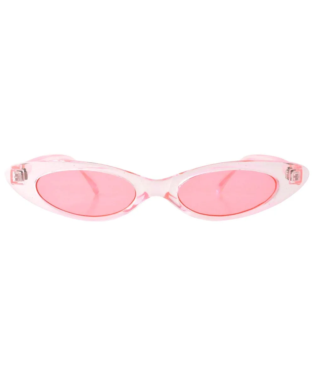 CAROLINA Crystal Pink Slim Cat-Eye Sunglasses sold by Giant Vintage product image thumbnail 3