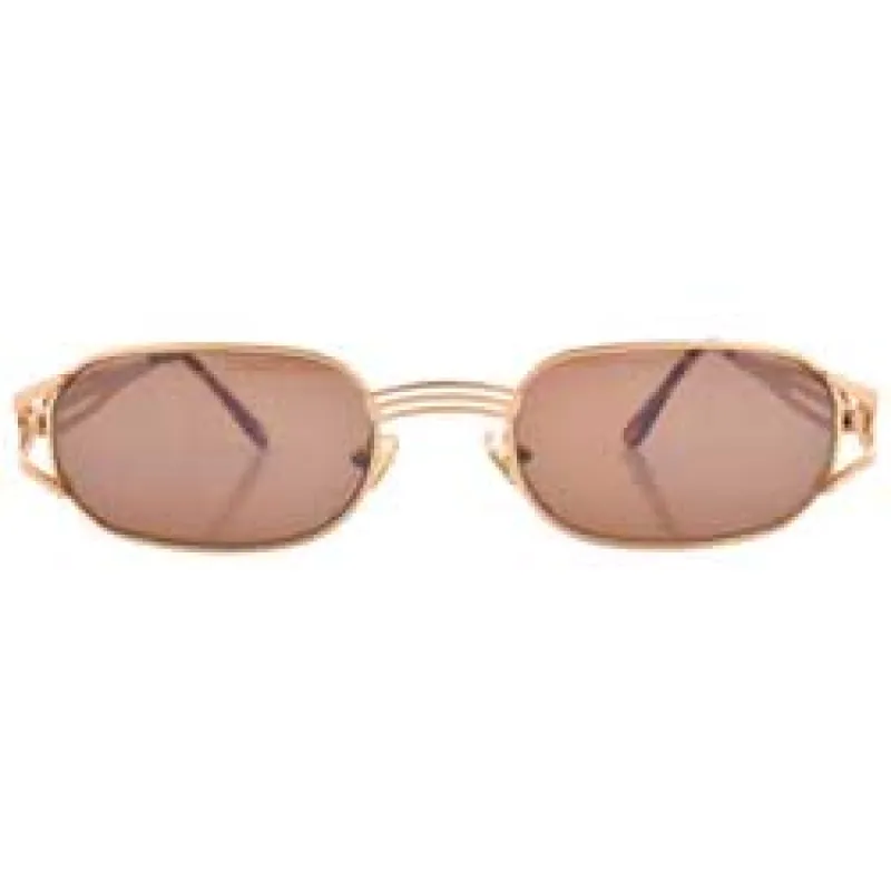 AUDIO Gold/Brown Oval Sunglasses sold by Giant Vintage