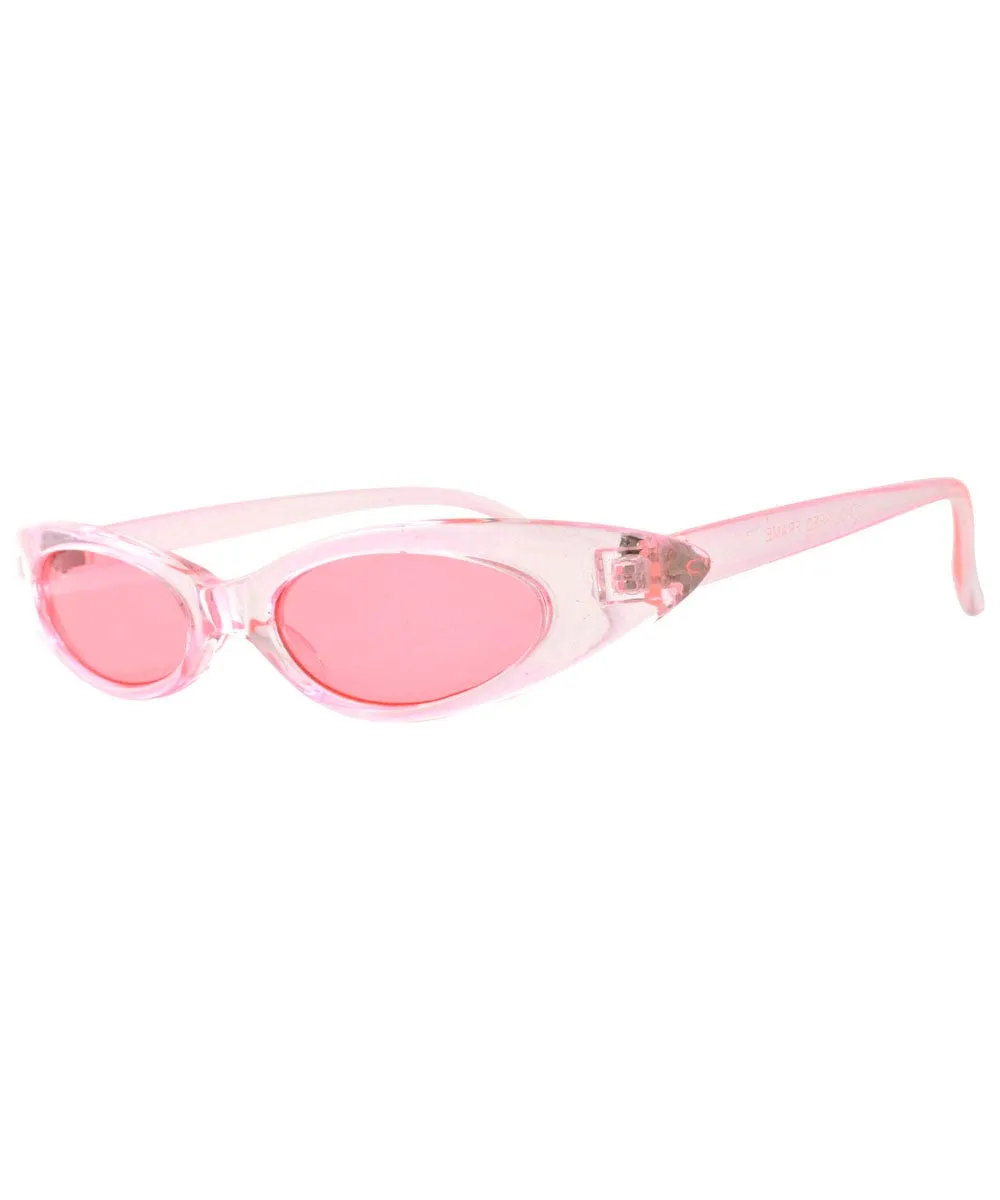 CAROLINA Crystal Pink Slim Cat-Eye Sunglasses sold by Giant Vintage product image thumbnail 2