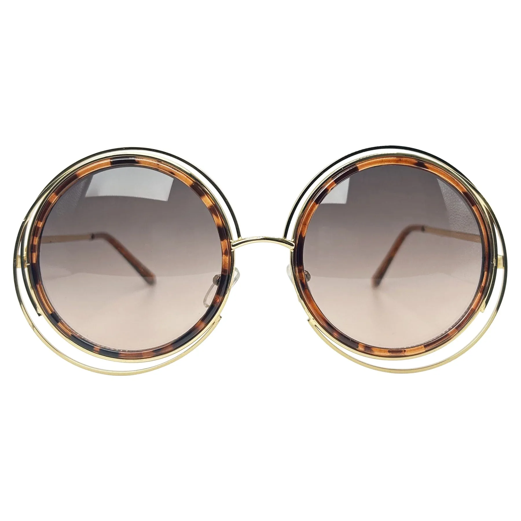 AURA Oversized Round Hippie Sunglasses sold by Giant Vintage product image thumbnail 5