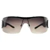 GLAZE TAWNY Smoke Rimless Shield Sunglasses sold by Giant Vintage