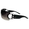 GLAZE TAWNY Smoke Rimless Shield Sunglasses sold by Giant Vintage