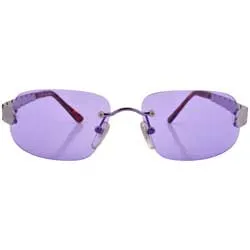 TAMPA Purple Rimless Sunglasses sold by Giant Vintage