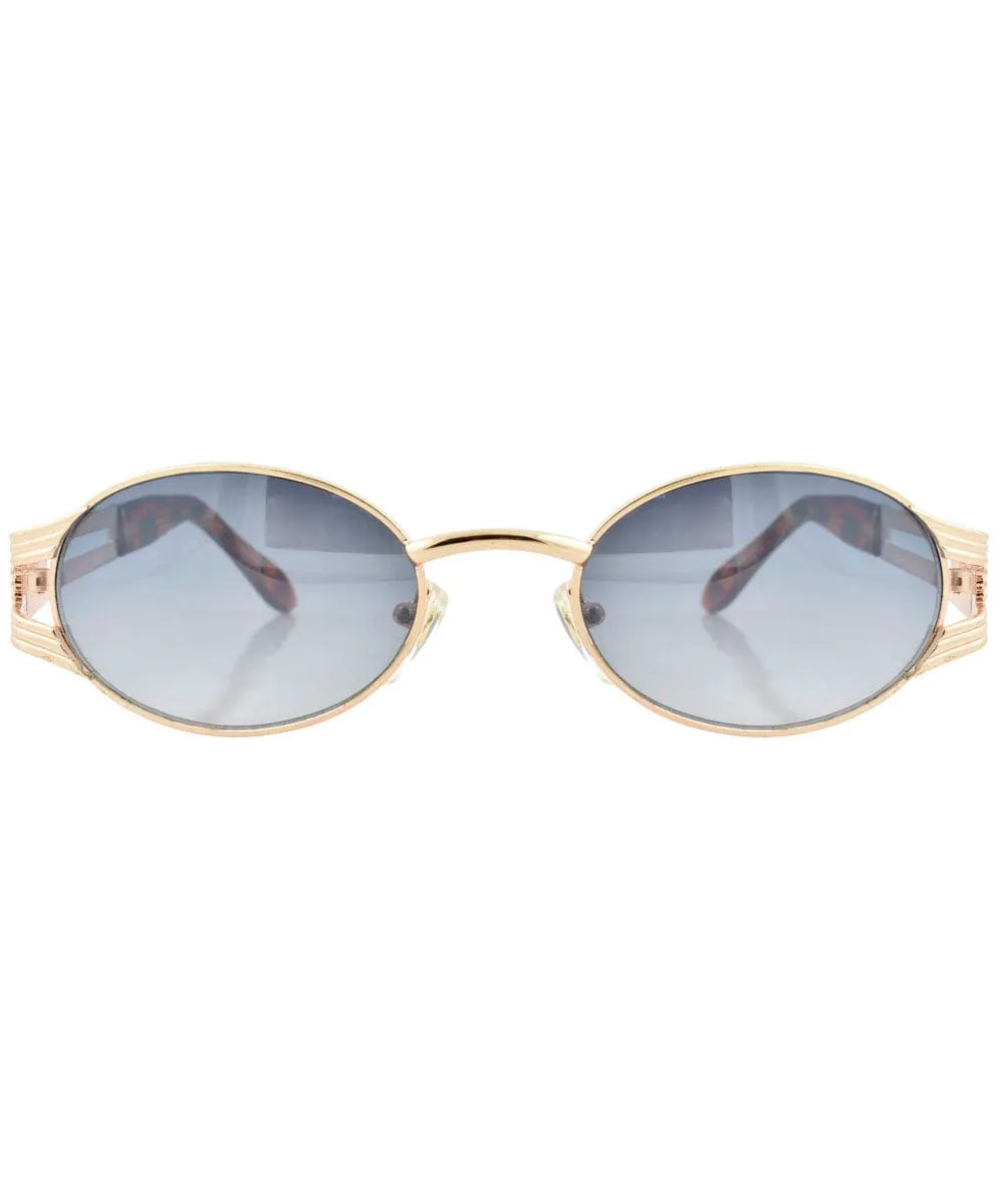 POSE All Gold Oval Sunglasses sold by Giant Vintage product image thumbnail 2