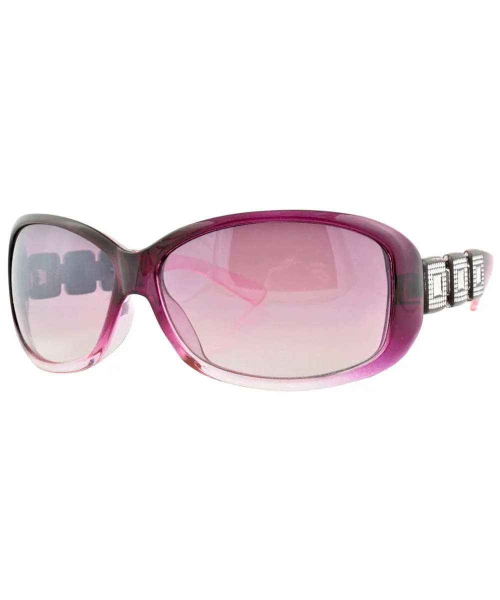 CHRISTIE Purple Fashion-Forward Y2K Sunglasses sold by Giant Vintage product image thumbnail 2