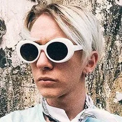 COBAIN White/SD Oval Sunglasses sold by Giant Vintage