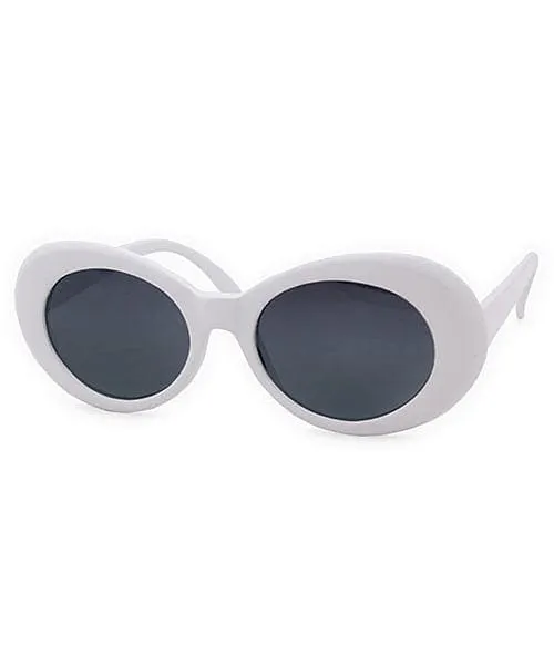 COBAIN White/SD Oval Sunglasses sold by Giant Vintage product image thumbnail 2