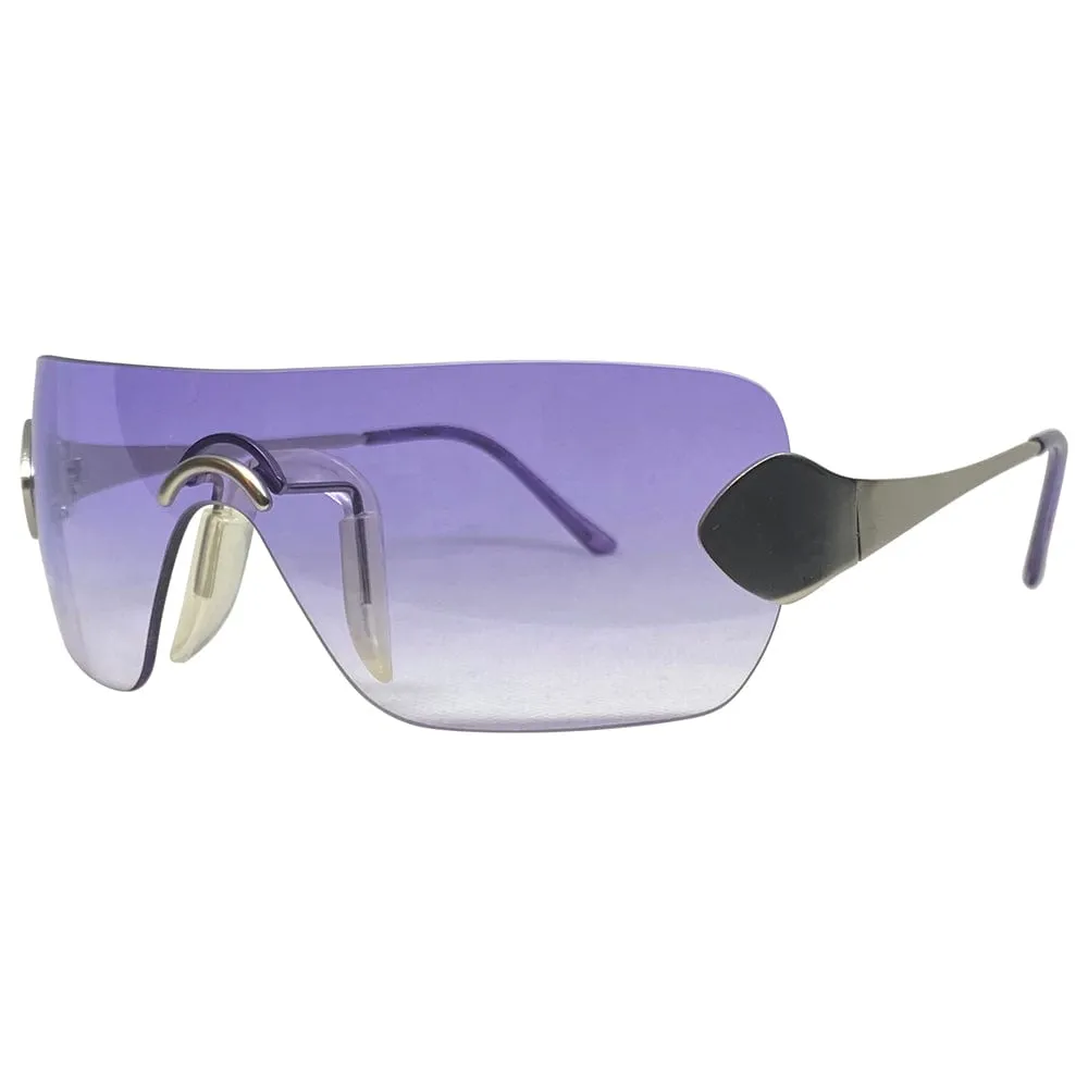 TONER Purple Y2K Rimless Sunglasses sold by Giant Vintage product image thumbnail 2