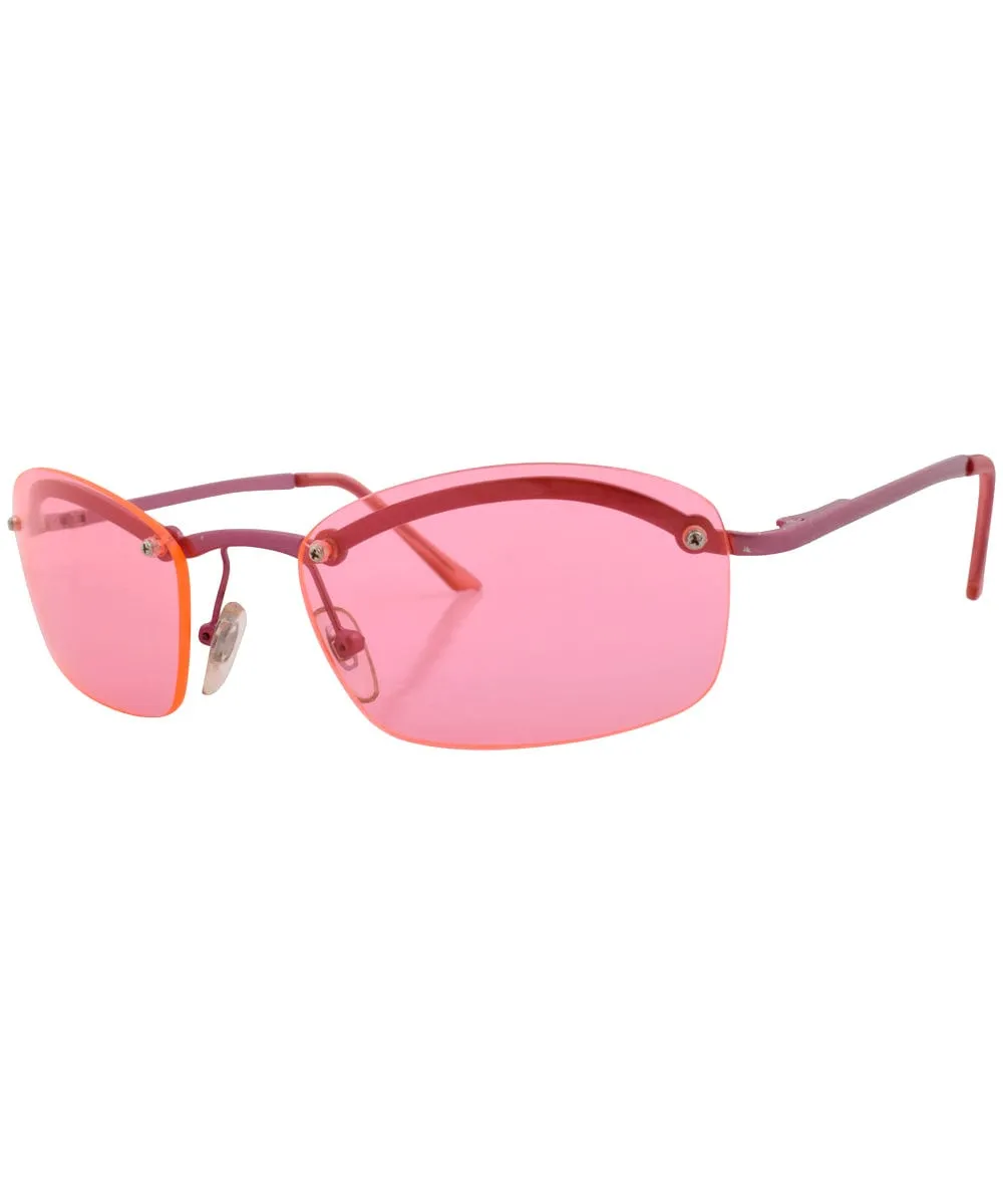 SPIN Pink Rimless Sunglasses sold by Giant Vintage product image thumbnail 2