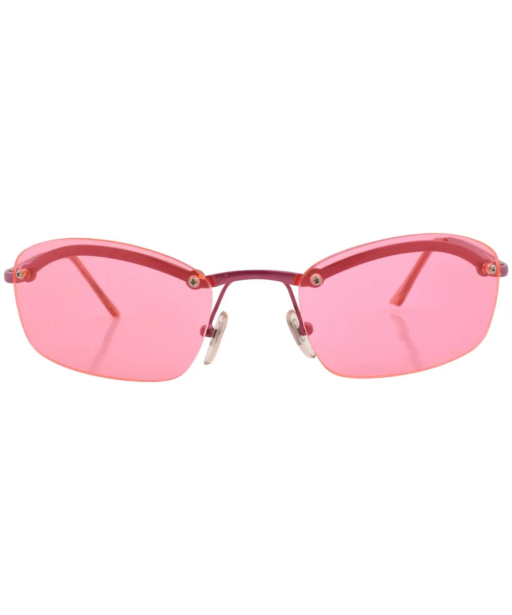 SPIN Pink Rimless Sunglasses sold by Giant Vintage product image thumbnail 3