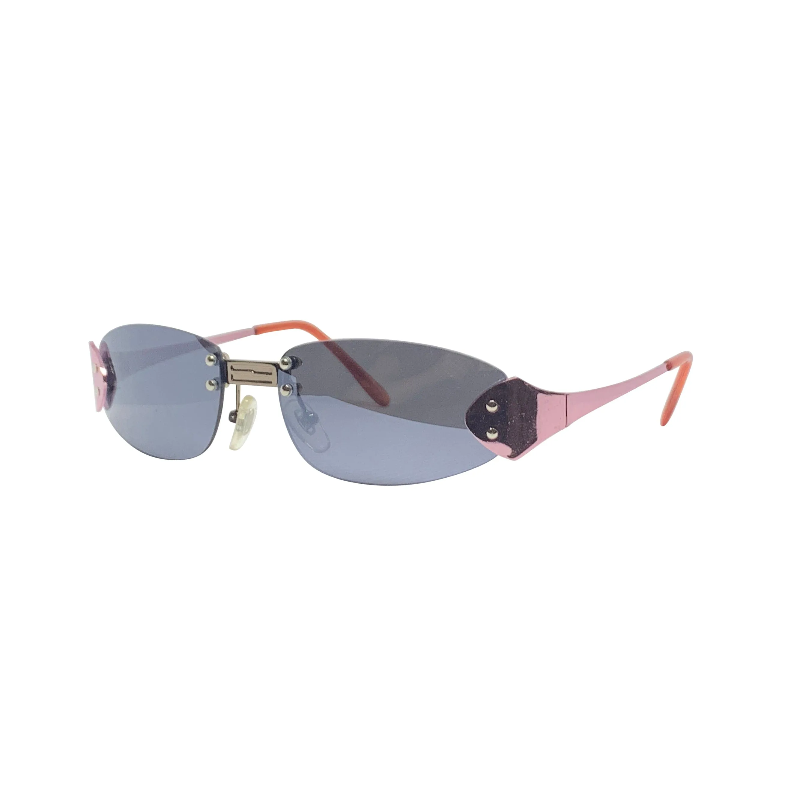 BERTHA Pink Rimless Sunnies sold by Giant Vintage product image thumbnail 2