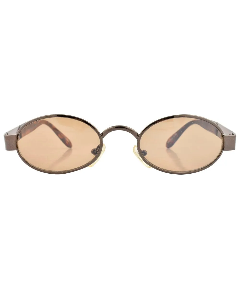 BIDDLE Copper Oval Sunglasses sold by Giant Vintage product image thumbnail 3