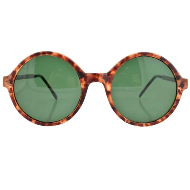 STORIES Toast/Green Round Sunglasses sold by Giant Vintage