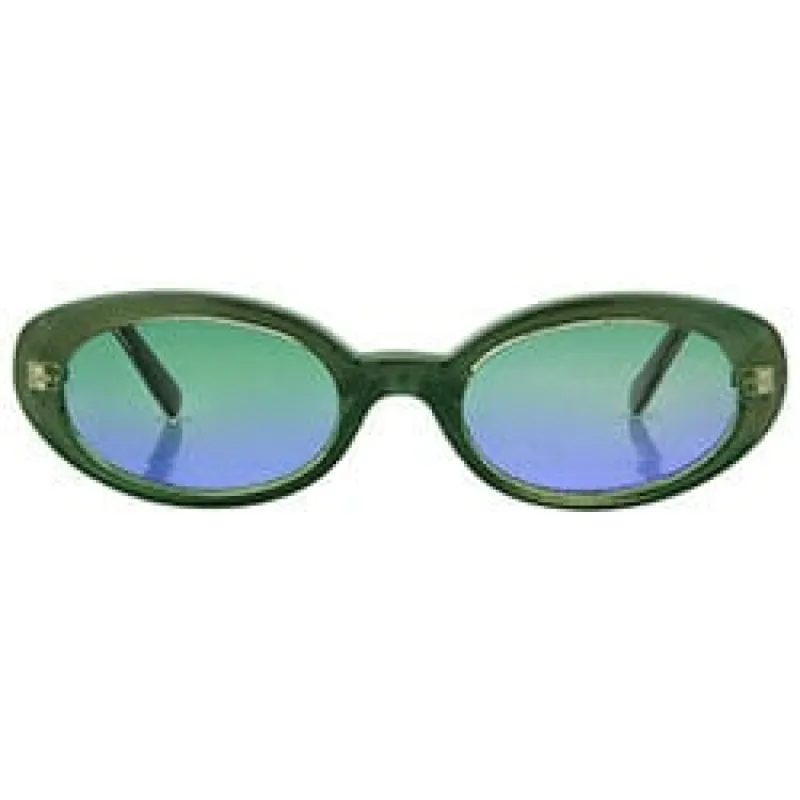 NOODLES Green/Blue Oval Sunglasses made by Giant Vintage