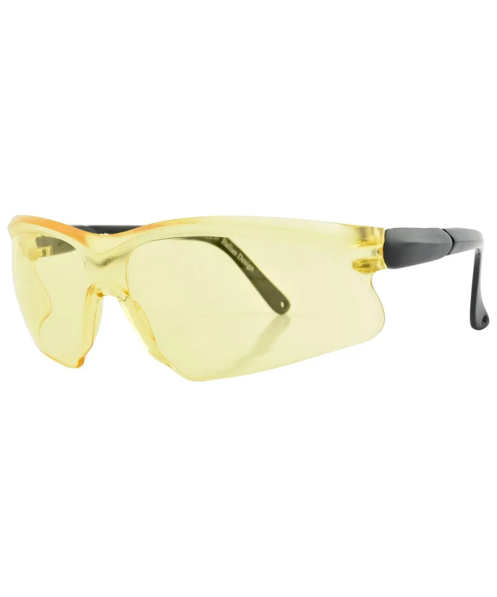 SNATCHED Yellow Shield Sunglasses sold by Giant Vintage product image thumbnail 2