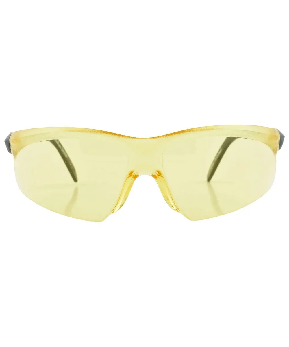 SNATCHED Yellow Shield Sunglasses sold by Giant Vintage product image thumbnail 3