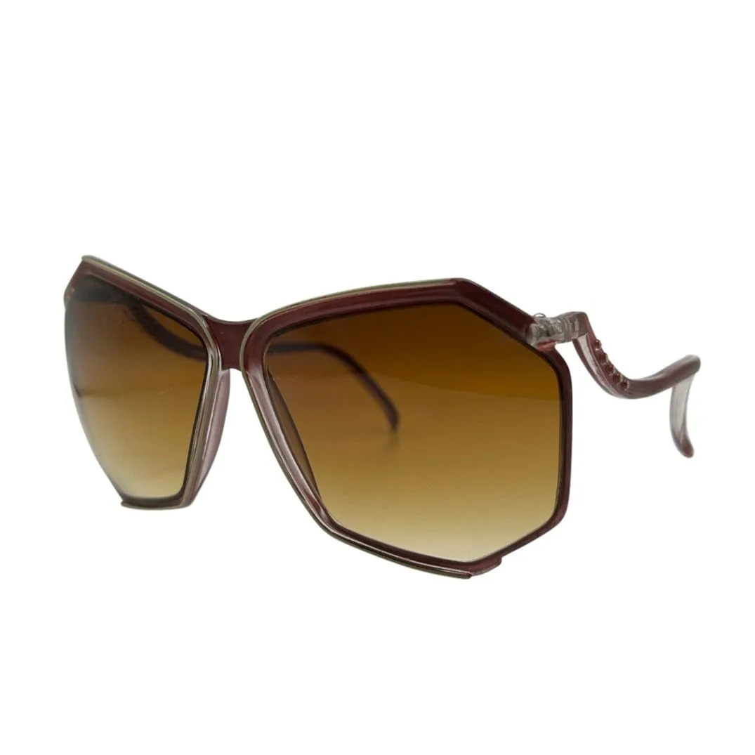 BOOGIE Maroon 80s Sunglasses sold by Giant Vintage product image thumbnail 2