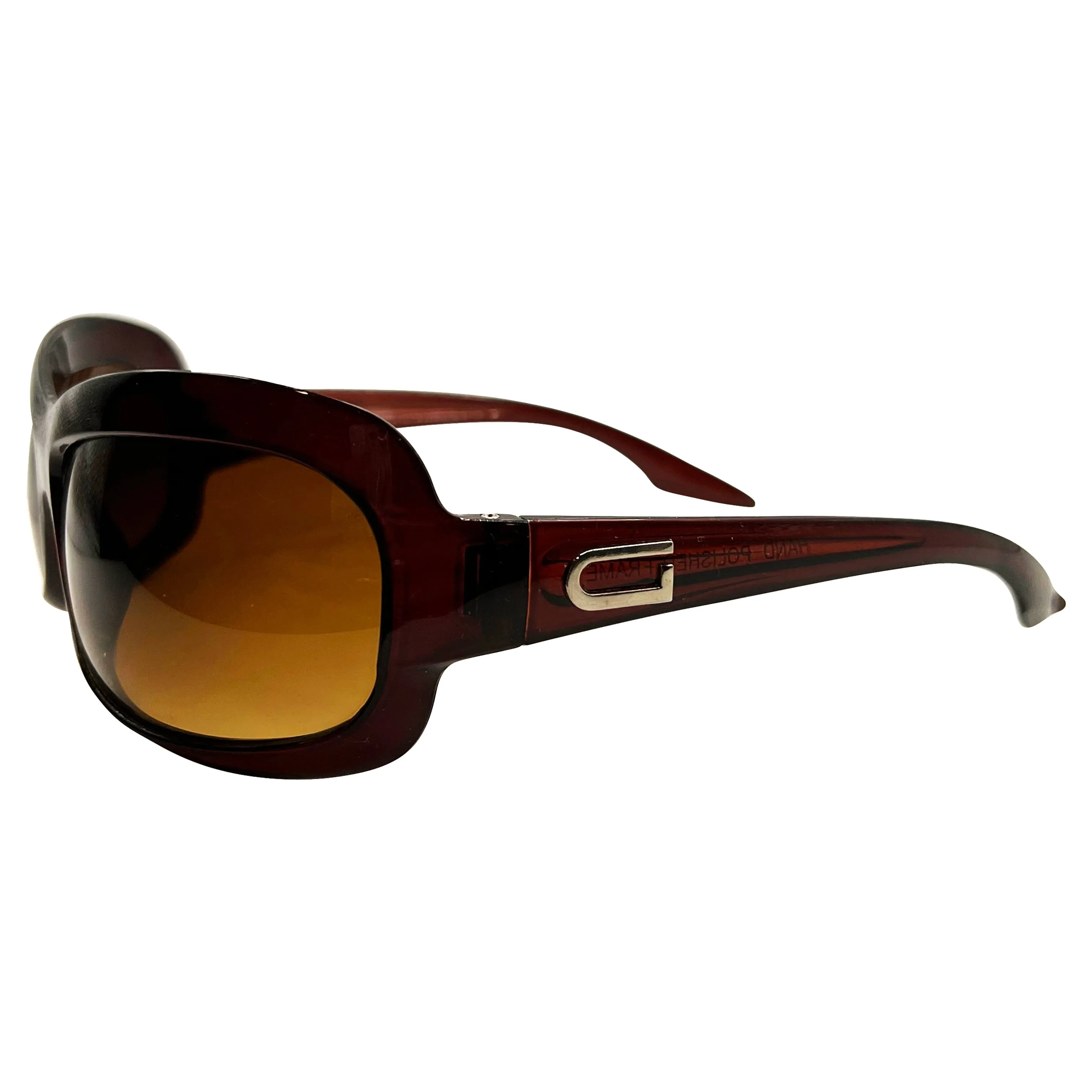 NO-NO Jelly Brown/Amber Indie Sunglasses sold by Giant Vintage product image thumbnail 2