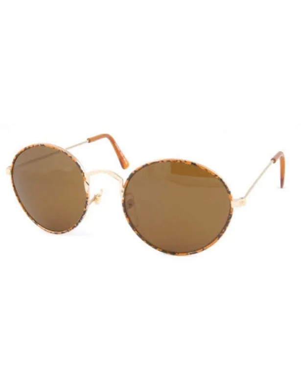 URBANA Amber 90s Classic Round Sunglasses sold by Giant Vintage