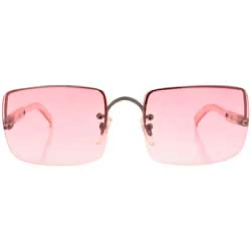 OTTER Pink Rimless Sunglasses sold by Giant Vintage