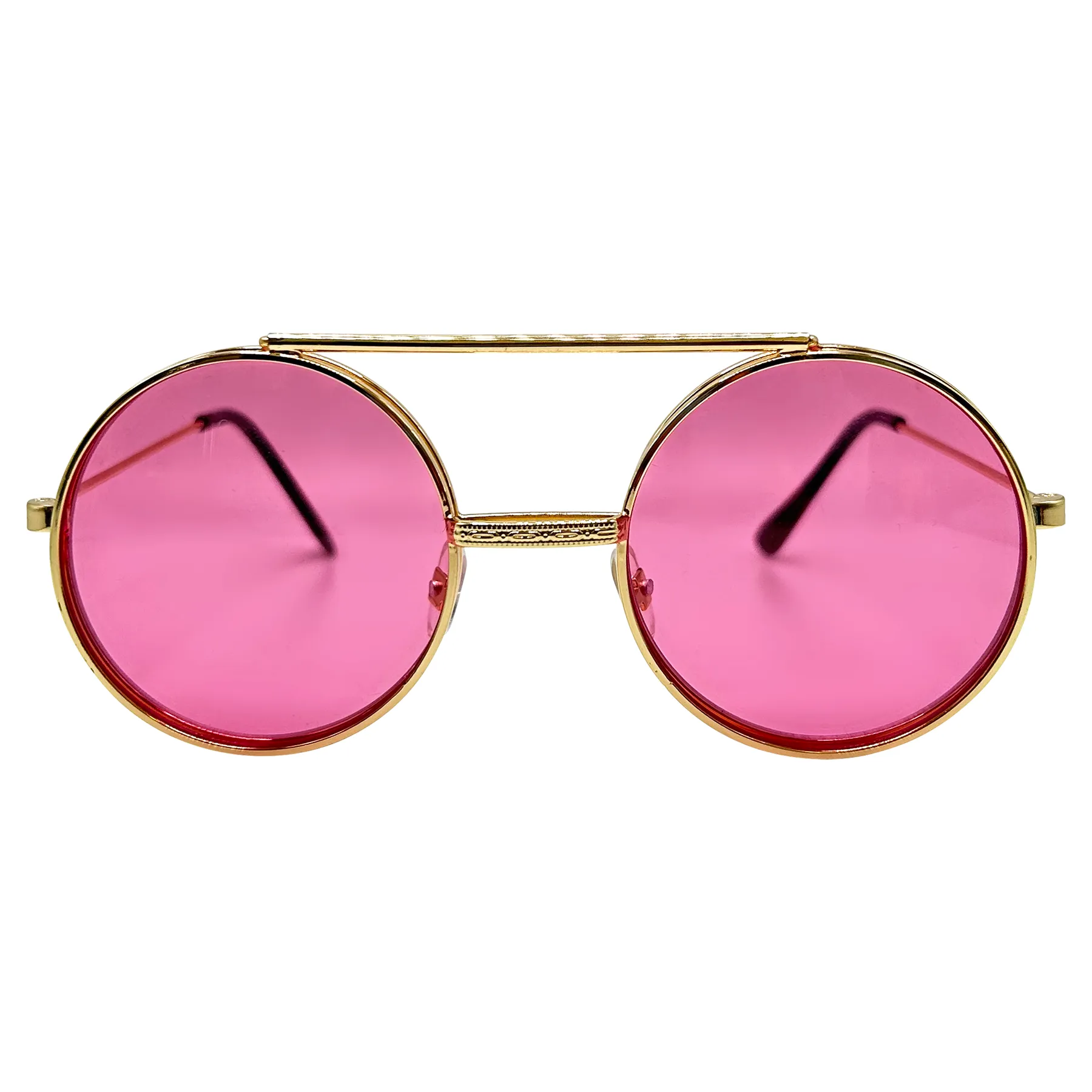 FLIP-CO Gold/Pink Flip-Up Sunglasses sold by Giant Vintage product image thumbnail 2