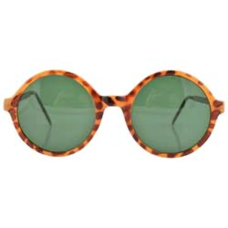 STORIES Demi/Green Round Sunglasses sold by Giant Vintage