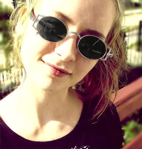 SHILL Silver Oval Sunglasses sold by Giant Vintage product image thumbnail 3