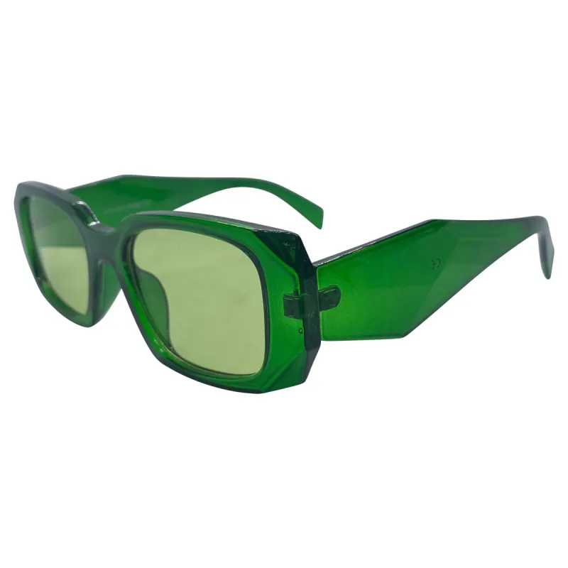 KNIGHT Green/Green Square Sunglasses sold by Giant Vintage