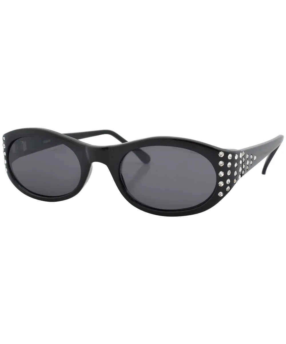 ASTORIA Black Oval Sunglasses sold by Giant Vintage product image thumbnail 3