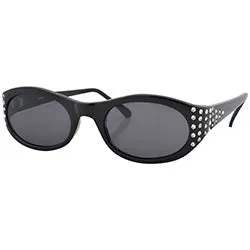 ASTORIA Black Oval Sunglasses sold by Giant Vintage product image thumbnail 2