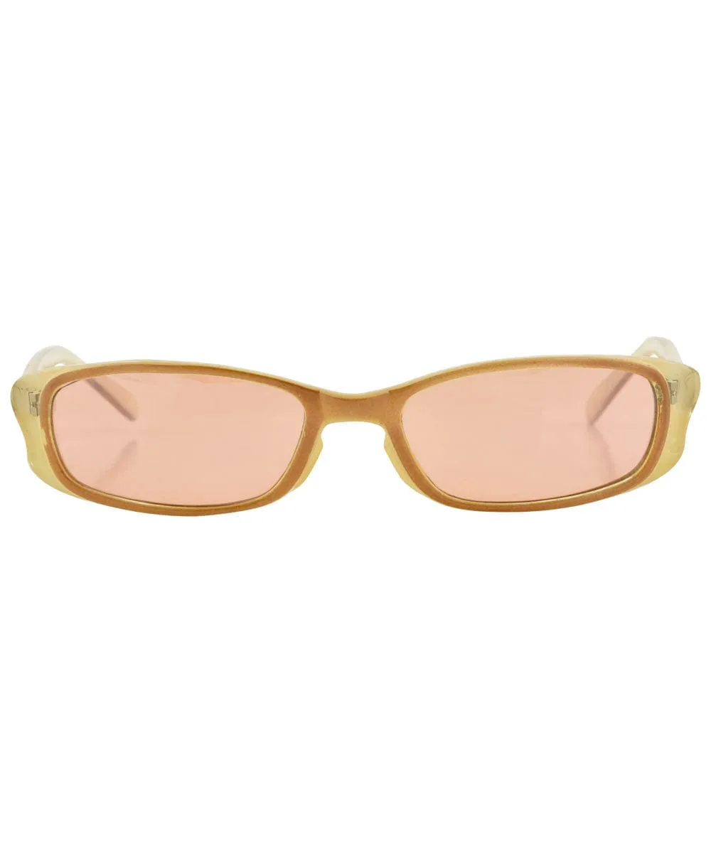 SWIZZLE Tan Square Sunglasses sold by Giant Vintage product image thumbnail 2