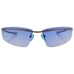 BEMUSE Blue Rimless Sunglasses sold by Giant Vintage