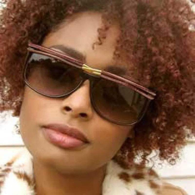 BOWTIE Copper Retro Sunglasses sold by Giant Vintage