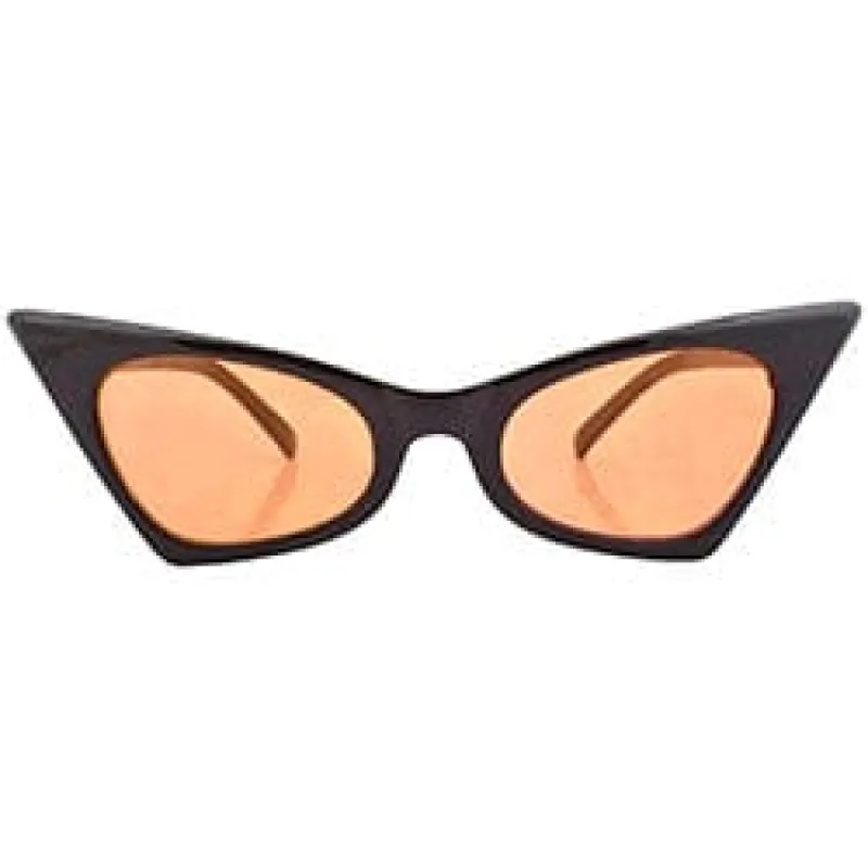 KADILLAC Black/Orange Cat-Eye Sunglasses sold by Giant Vintage