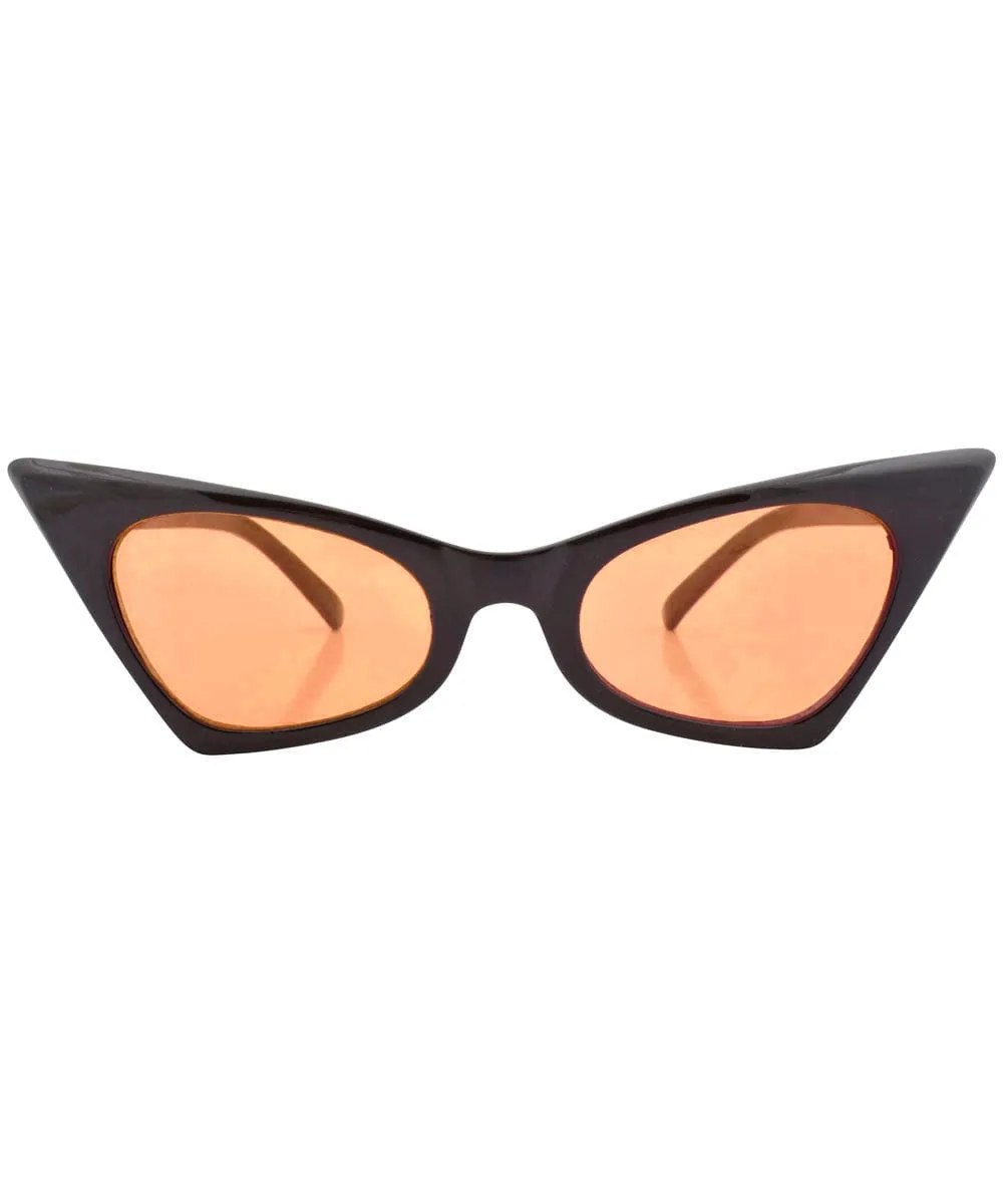 KADILLAC Black/Orange Cat-Eye Sunglasses sold by Giant Vintage product image thumbnail 3