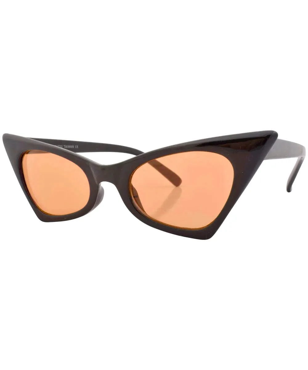 KADILLAC Black/Orange Cat-Eye Sunglasses sold by Giant Vintage product image thumbnail 2
