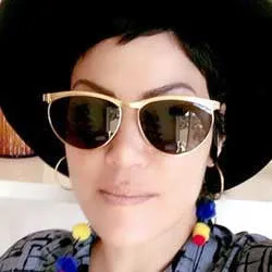 VANESSA Gold Cat-Eye Sunglasses sold by Giant Vintage product image thumbnail 2