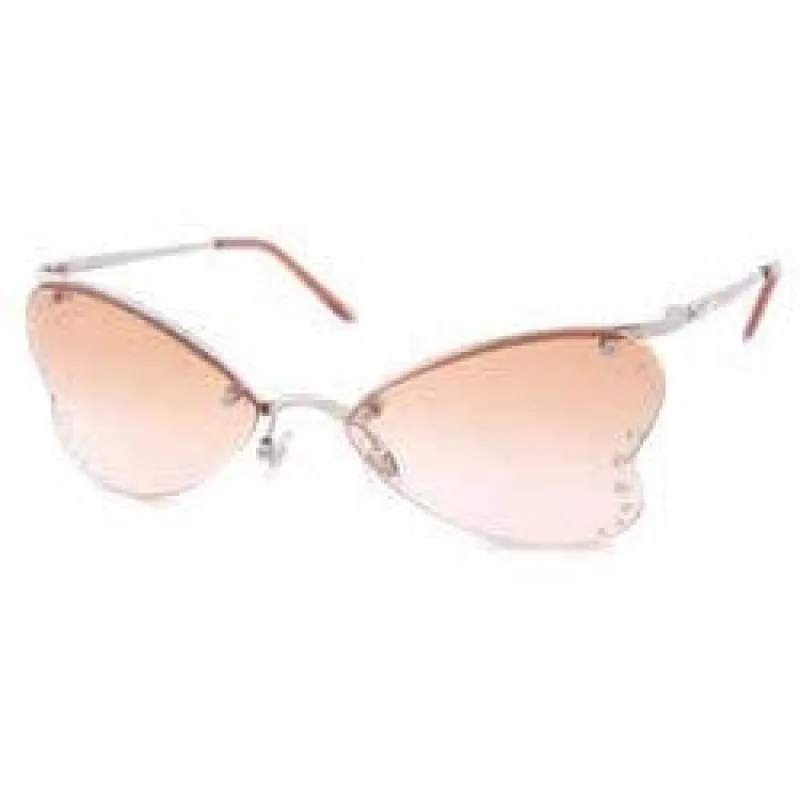 NYMPHA Brown Rimless Sunglasses sold by Giant Vintage