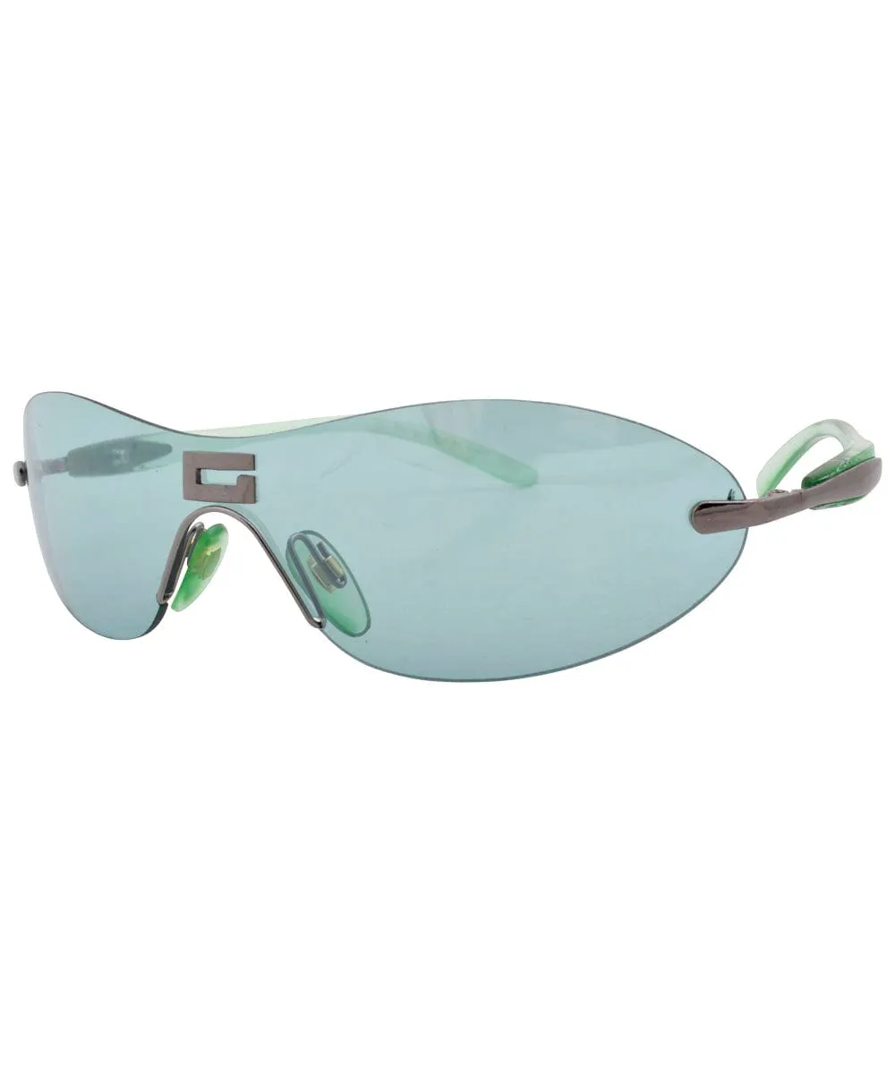 GLAMP Green Rimless Sunglasses sold by Giant Vintage product image thumbnail 3