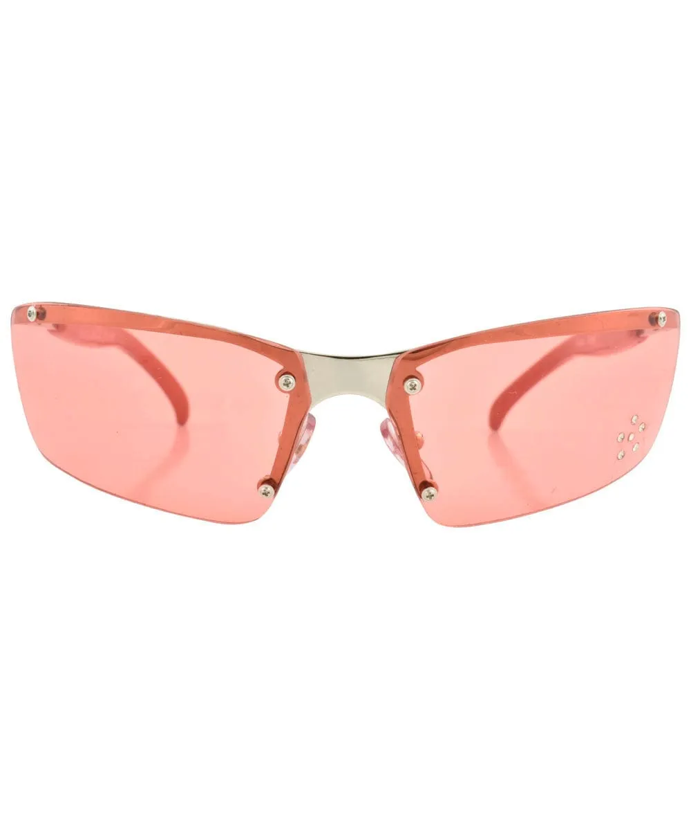 AMBIGUOUS Red Rimless Sunglasses sold by Giant Vintage product image thumbnail 3