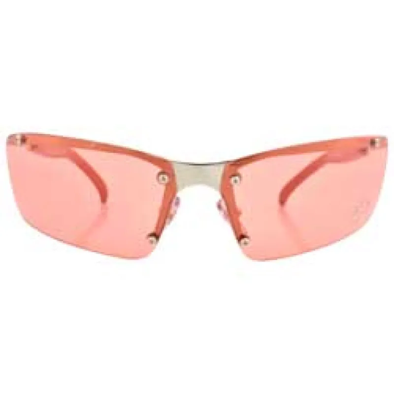 AMBIGUOUS Red Rimless Sunglasses sold by Giant Vintage