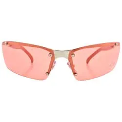 AMBIGUOUS Red Rimless Sunglasses sold by Giant Vintage