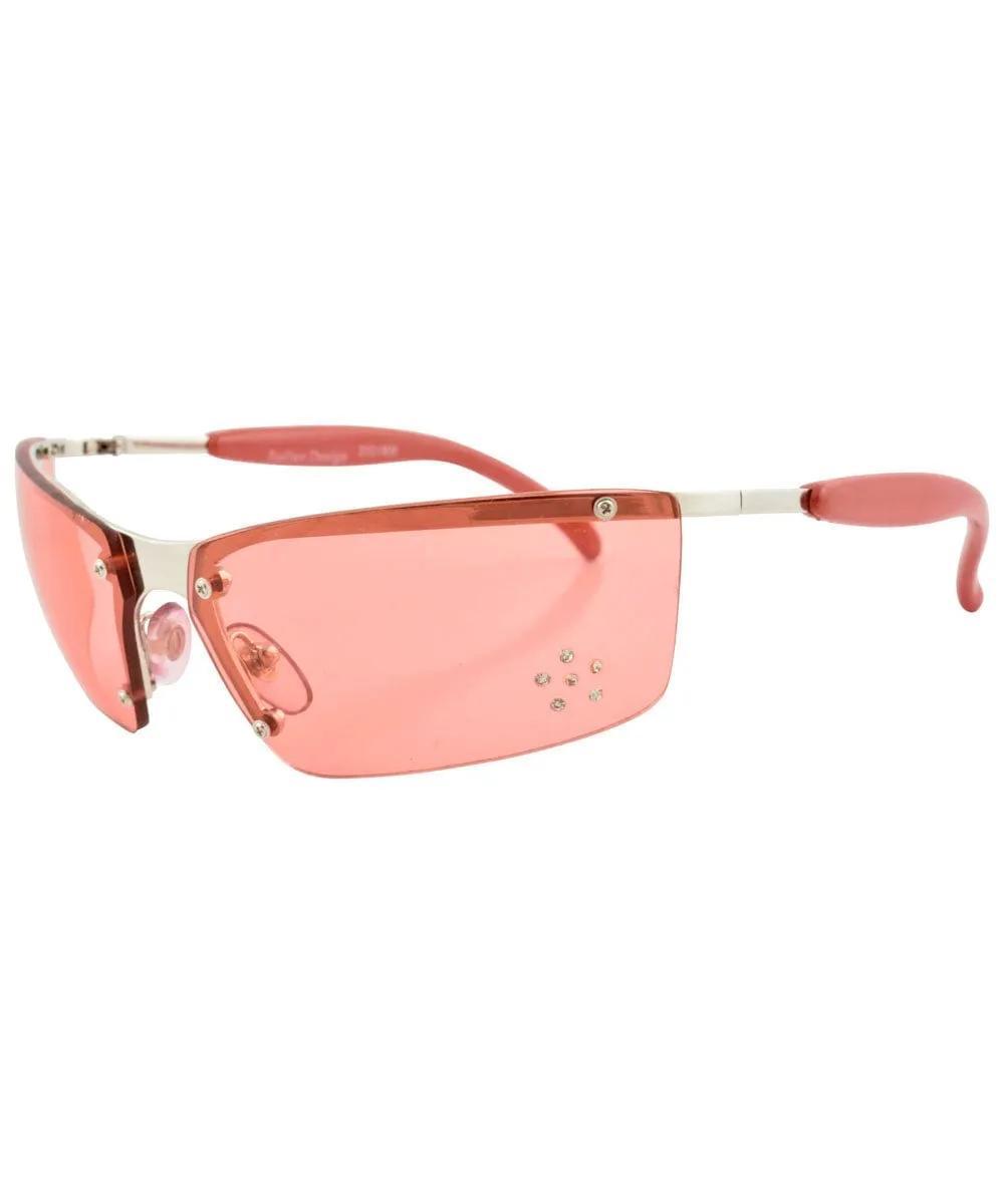 AMBIGUOUS Red Rimless Sunglasses sold by Giant Vintage product image thumbnail 2