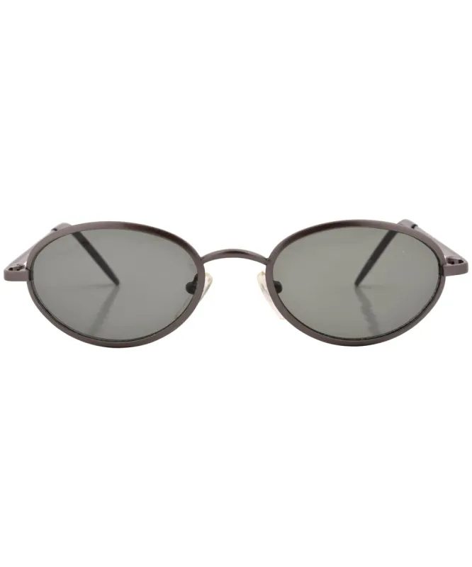 BADDITUDE Gunmetal Oval Sunglasses sold by Giant Vintage
