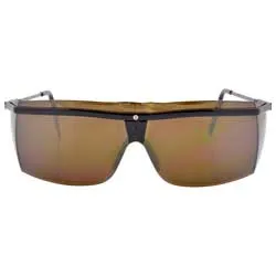 BEGINNING Black/Brown Shield Sunglasses sold by Giant Vintage