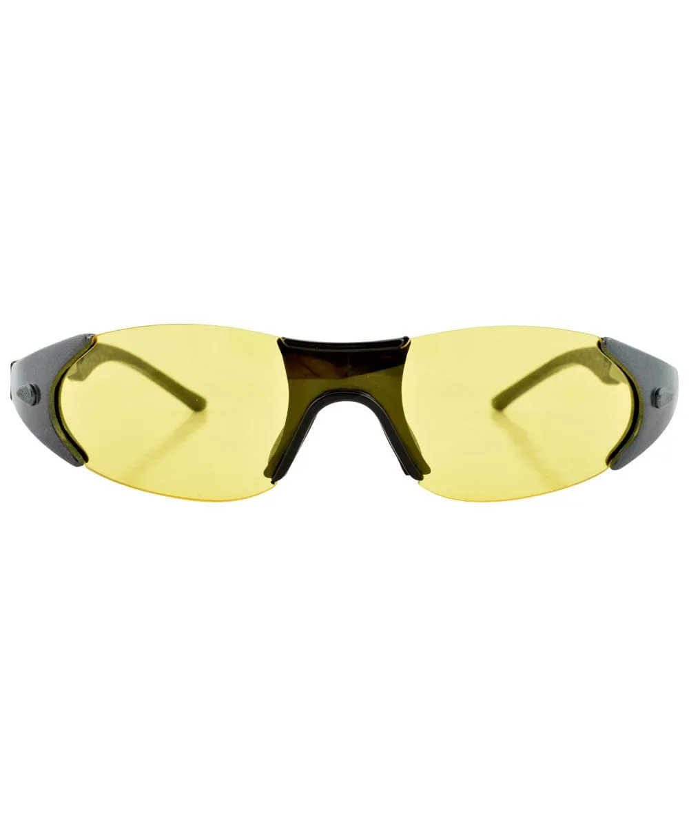 CYCLO Yellow Sports Sunglasses sold by Giant Vintage product image thumbnail 3