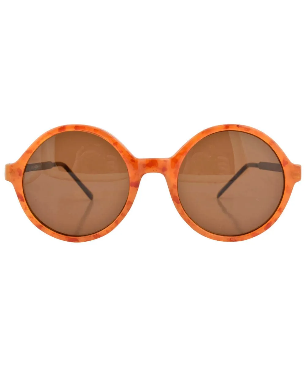 STORIES Amber/Brown Round Sunglasses sold by Giant Vintage product image thumbnail 3